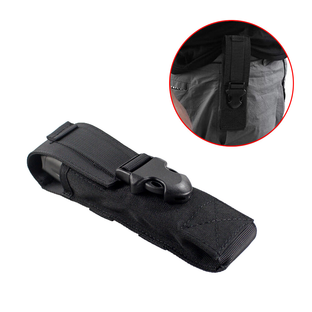 Tactical Nylon EDC Flashlight Holster Pouch Folding Knife Sheath Outdoor Holster
