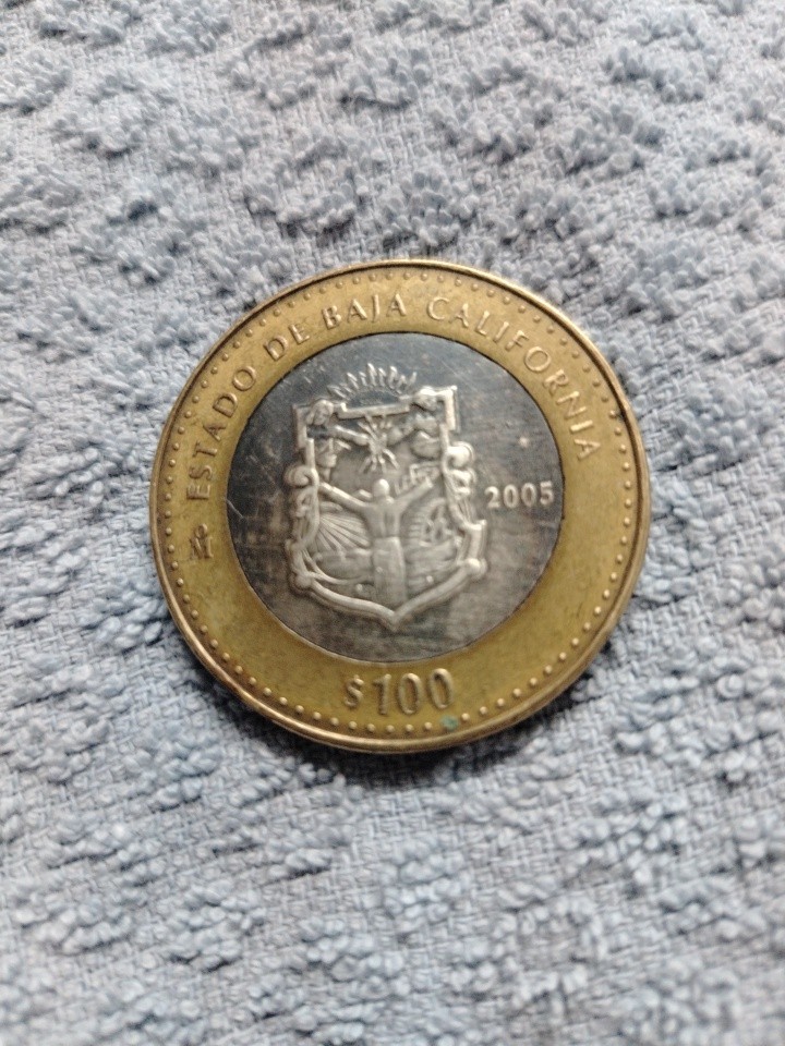 2005 MEXICO 100 PESOS ESTADO DE BAJA CALIFORNIA (MEXICO CON) BIMETALLIC COIN