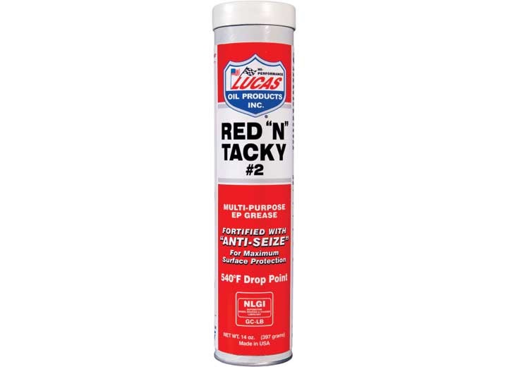 Lucas Oil 10005-30 Red "N" Tacky Grease - 14.0 Oz Cartridge (Case Of 30)