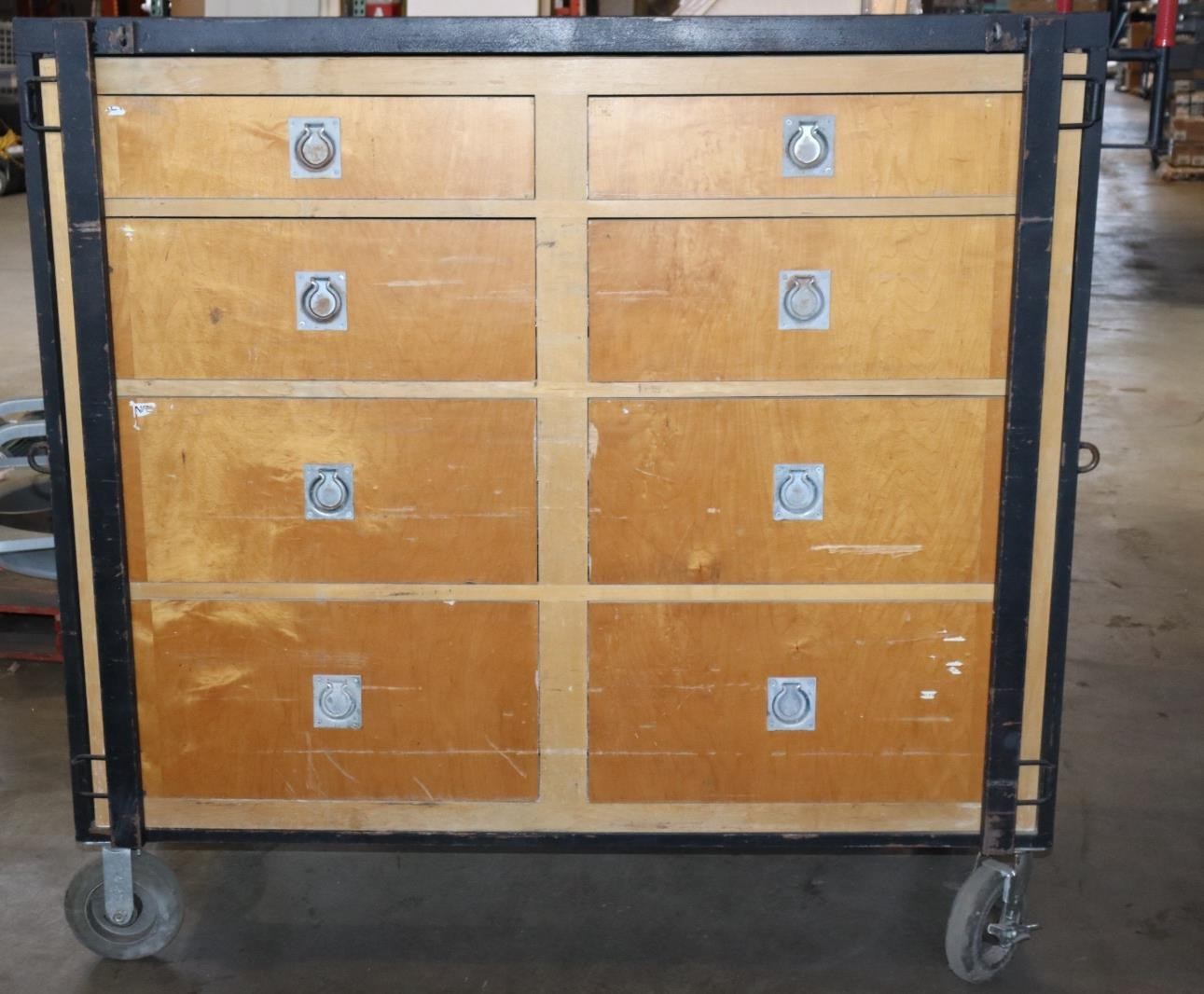 XLarge Grip Cart, 8 Drawer, w/ Casters, Locking, Wood Drawers, Steel Frame