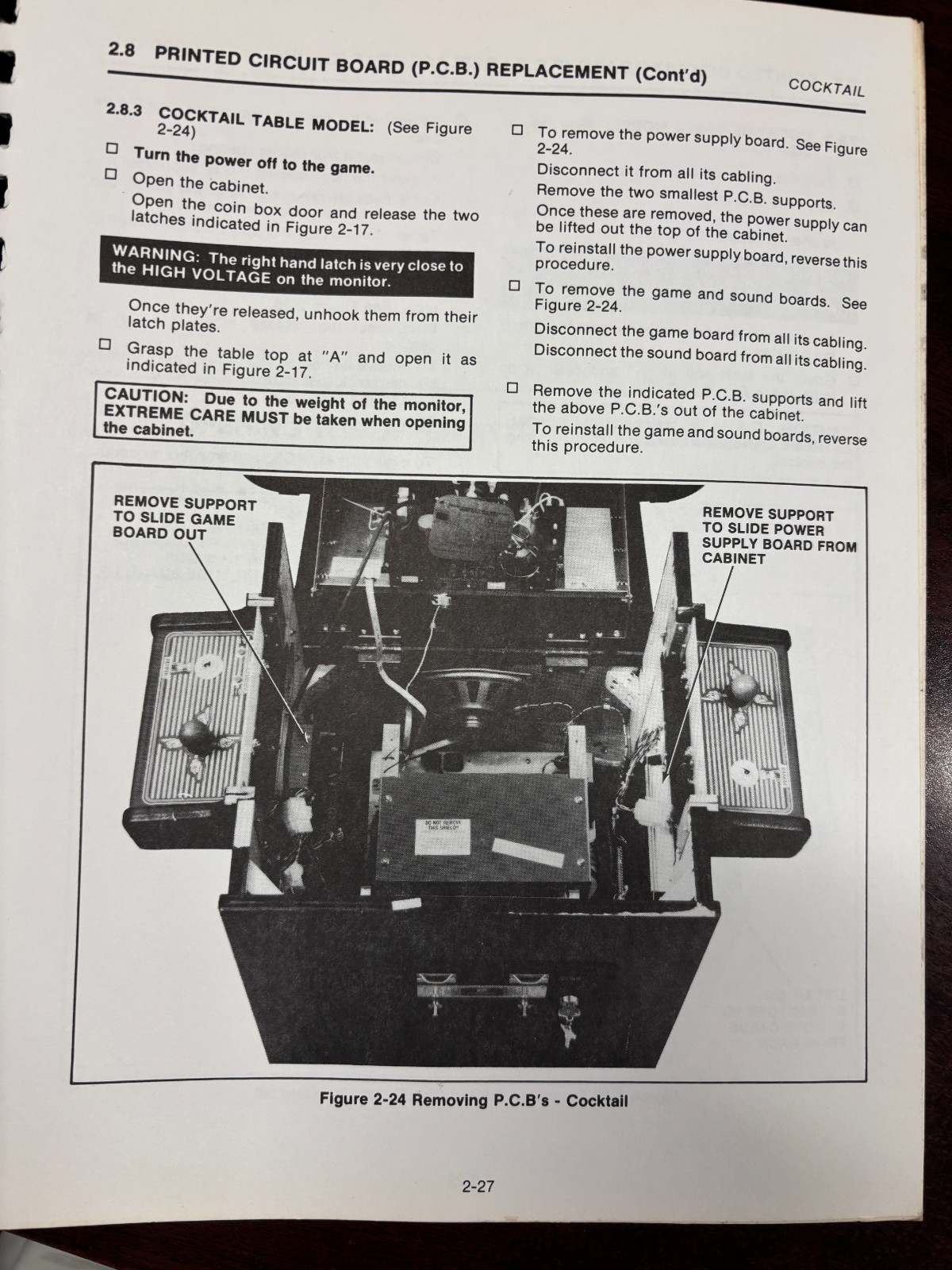 ORIGINAL-BALLY/MIDWAY-MCR SYSTEM GAMES-STANDARDIZED GENERAL INSTRUCTIONS