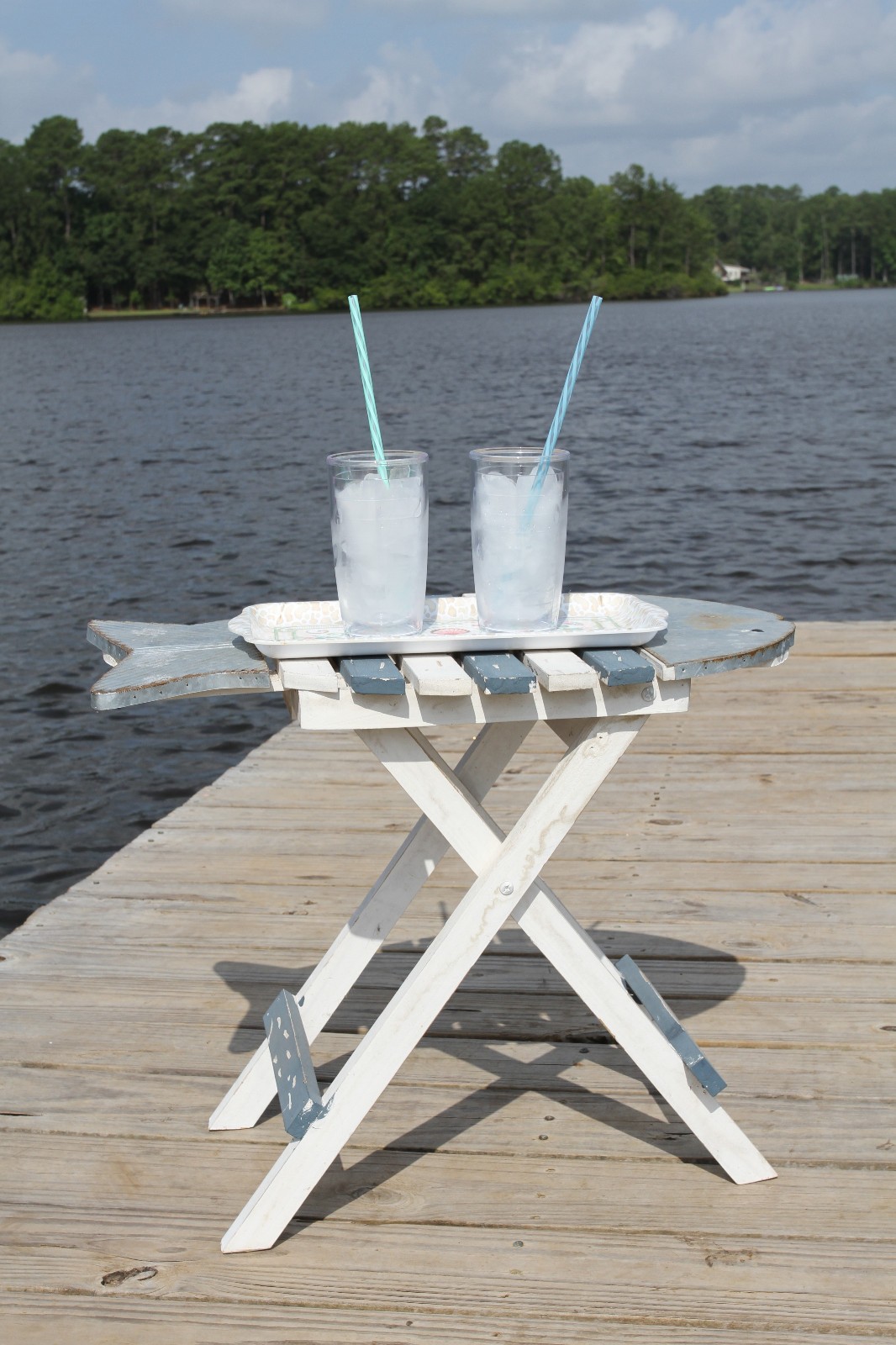 COASTAL ACCENTS,Fish Shape,SOLID WOOD, Side Tables,Beach Decor,pool style