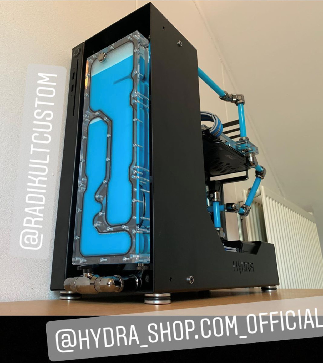 PC Water Tank MF-360 mm Reservoir water cooling with D5 pump inlet and 4 G1/4