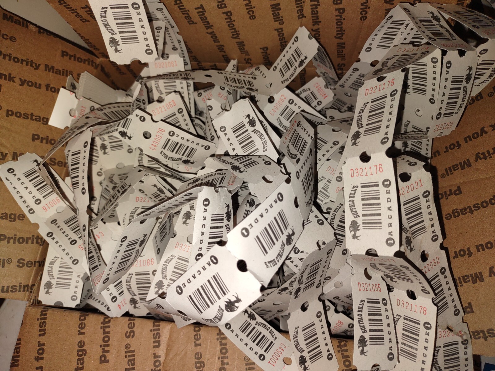 arcade redemption ticket lot #5607