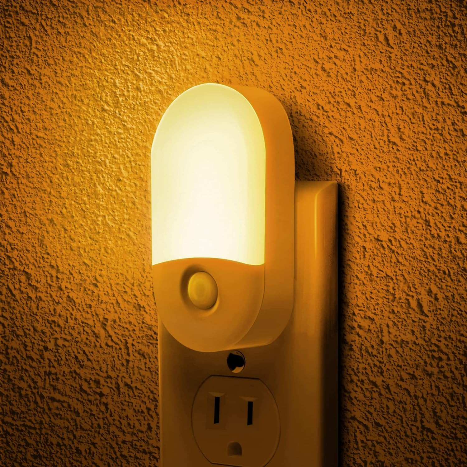 Amber Night Light, Night Lights Plug into Wall[2 Pack], 0.6W 2000K LED Night Lig