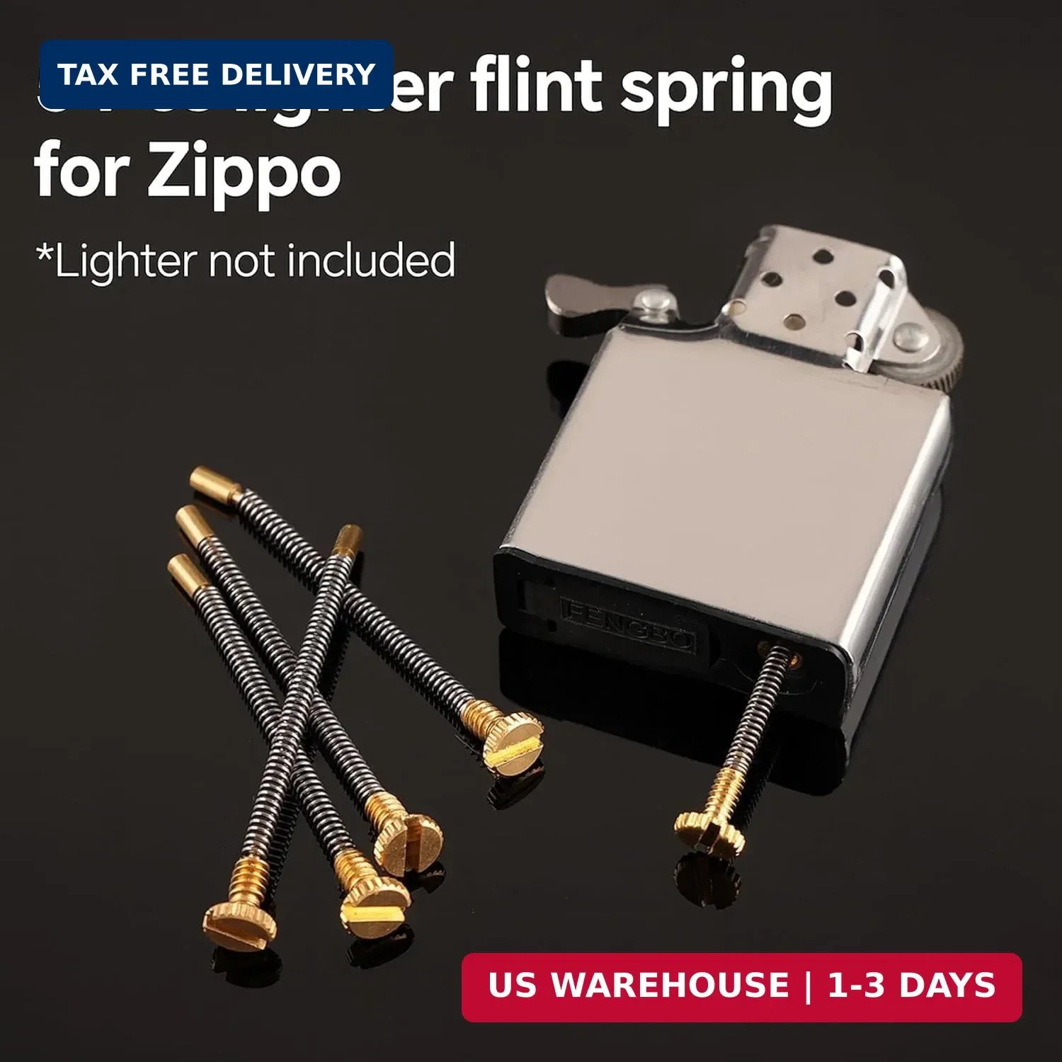 5-Pack Lighter Repair Kit Replacement Parts - Includes Flints, Screws, Springs &