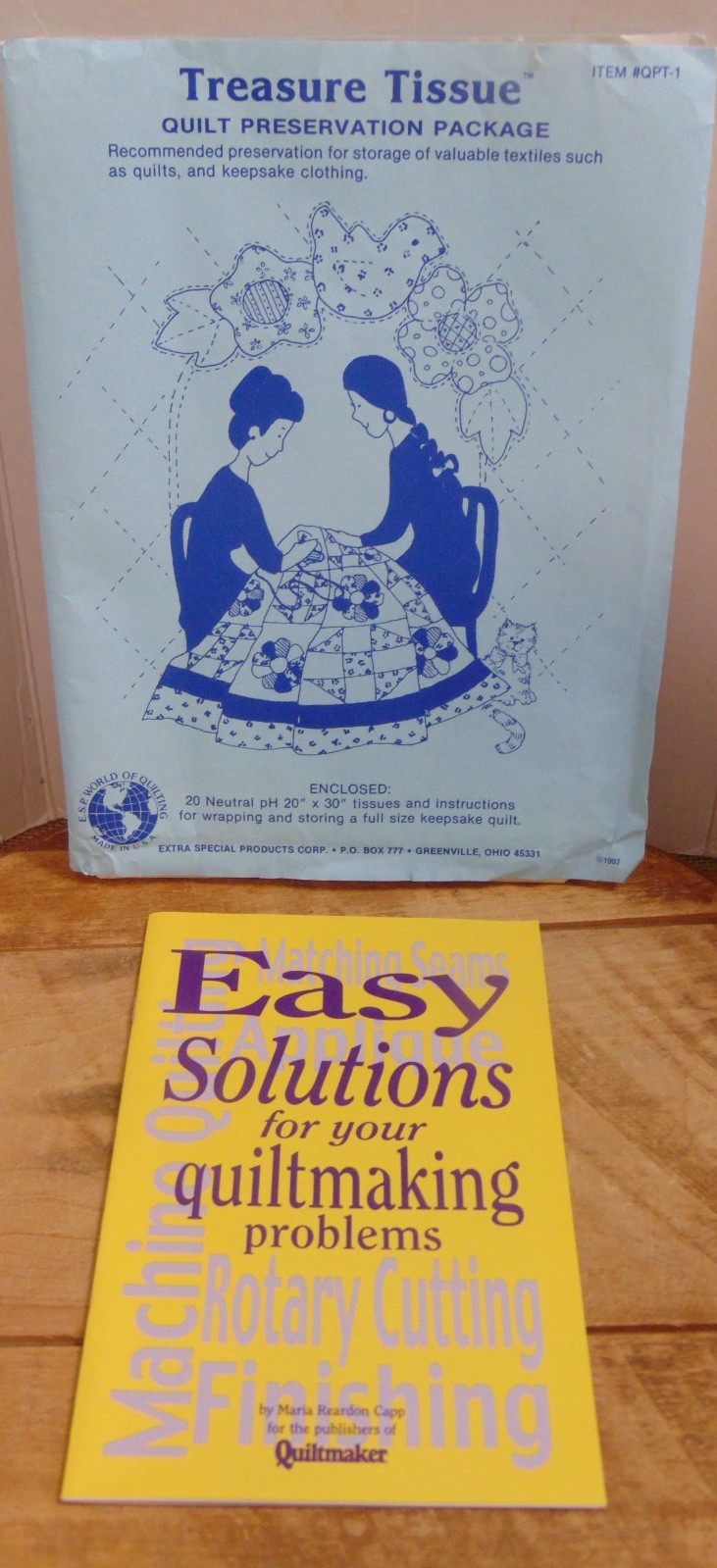 Quilt Preservation Package Treasure Tissue Heirloom Neutral ph 20" X30" PLUS
