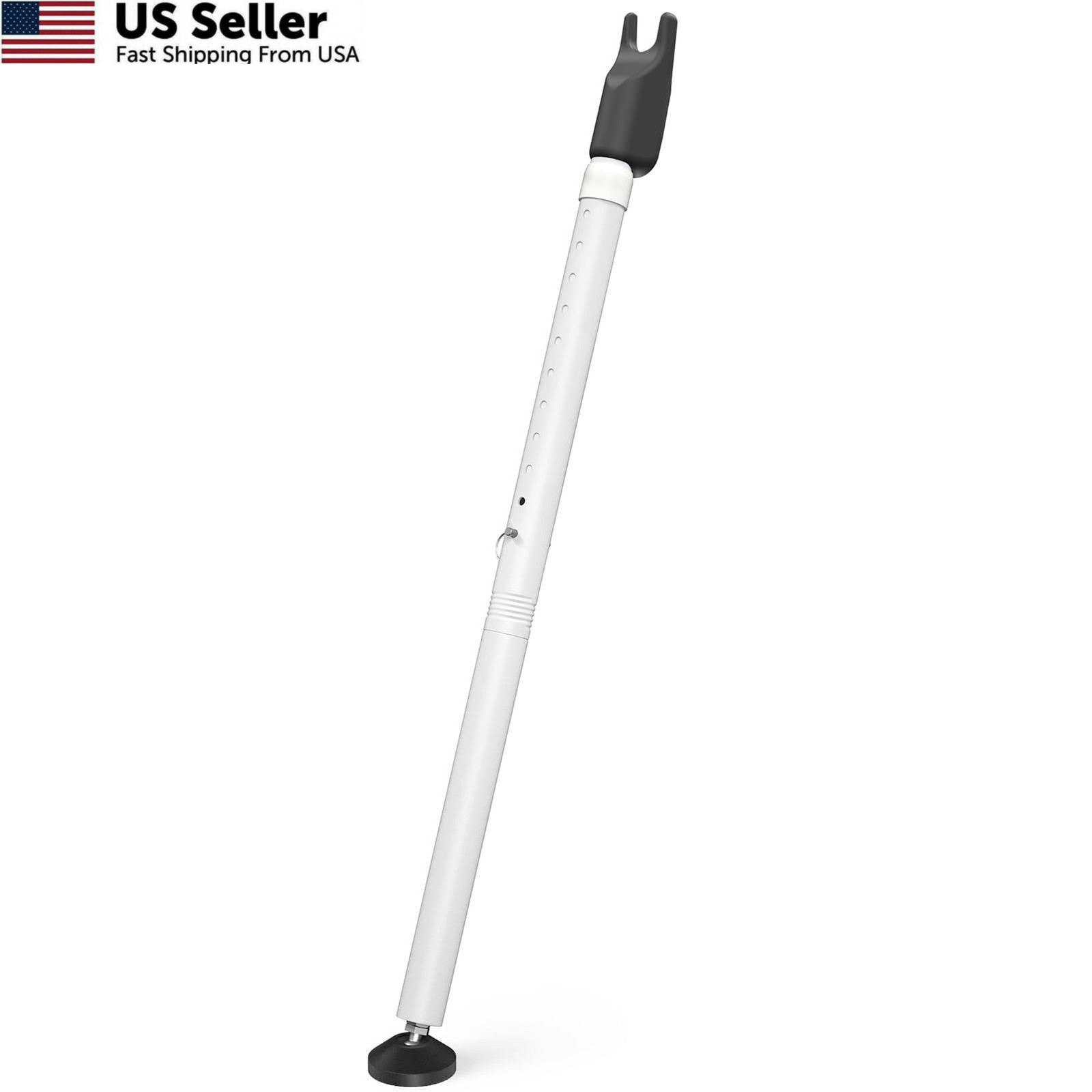 Sliding Glass Door Security Bar, Patio Barricade White