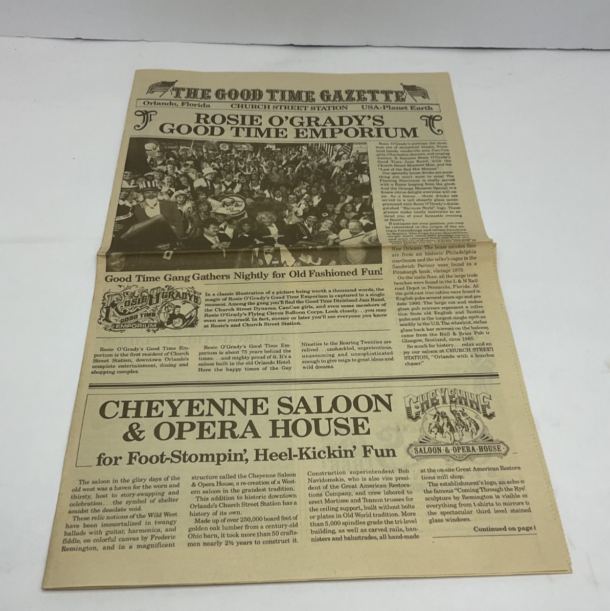 Orlando, Florida ‘88 Church Street Station The Good Time Gazette A4