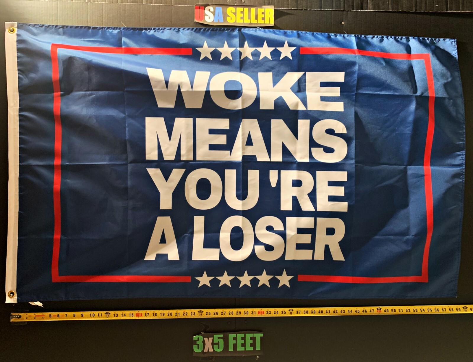 Donald Trump Flag FREE USA SHIP Woke Loser B Save America Desantis USA Sign 3x5'