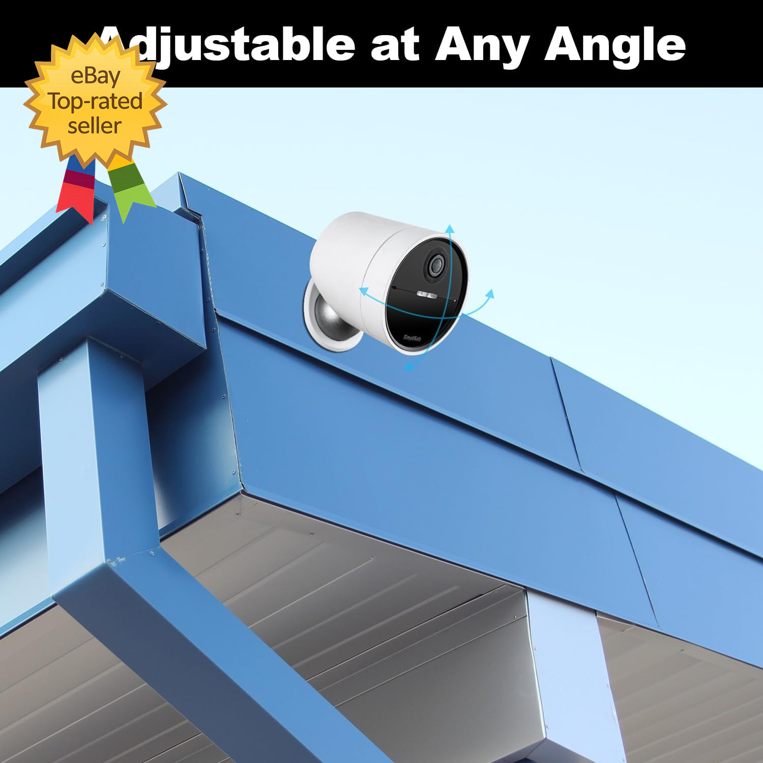 2 Pack Metal Wall Mount Compatible with Simplisafe Wireless Outdoor Security Cam