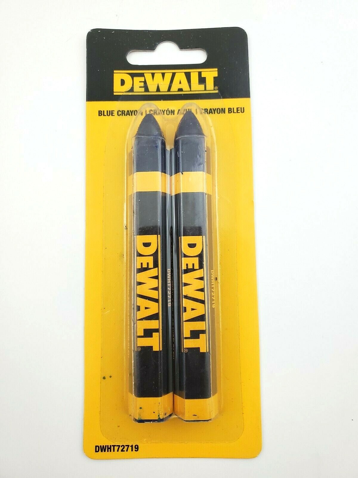 Lot of 5 Packs of 2 Dewalt DWHT72719 Blue Lumber Crayons
