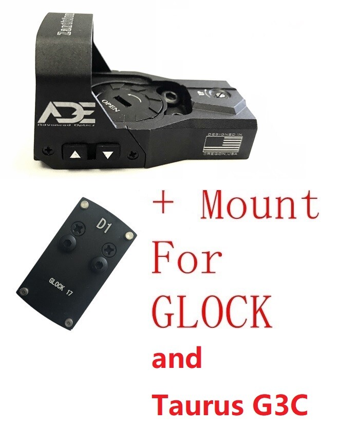 Ade RD3-015 RED Dot+OPTIC PLATE for Taurus TX22 Gen2,GX2,GX4, G3C,G3,G3XL Pistol