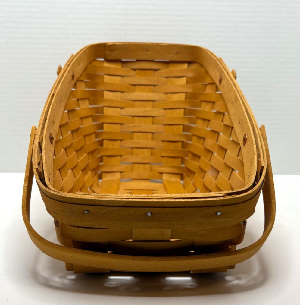 LONGABERGER 1998 Large Vegetable Basket w/Paperwork