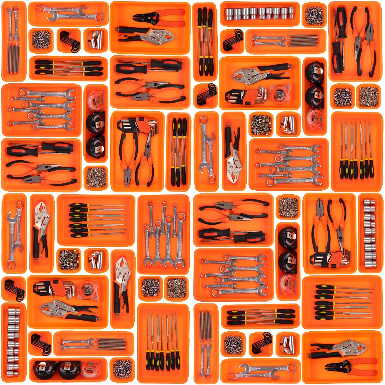 45 Pack Tool Box Organizer Tool Tray Dividers, Toolbox Drawer Organizers Storage