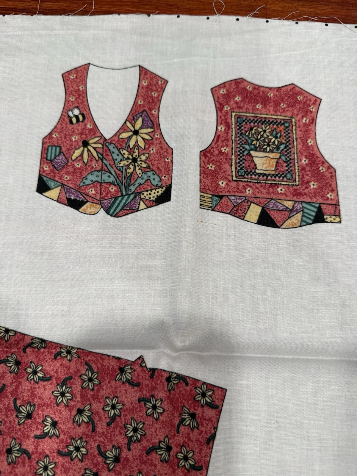 Black Eyed Susan Vest Cut and sew Pattern Fabric