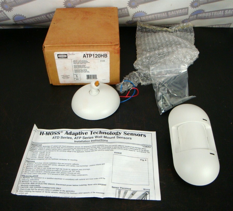 HUBBELL - ATP120HB - PIR MOTION SWITCH SENSOR, H-MOSS WALL MOUNT (NEW in BOX)