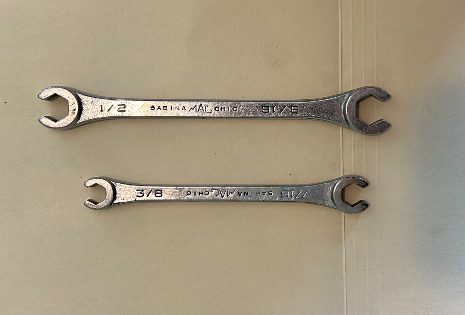 MAC Tools OB1214 3/8" and 7/16" OB1618 1/2" and 9/19" Line Wrenches  -  USA