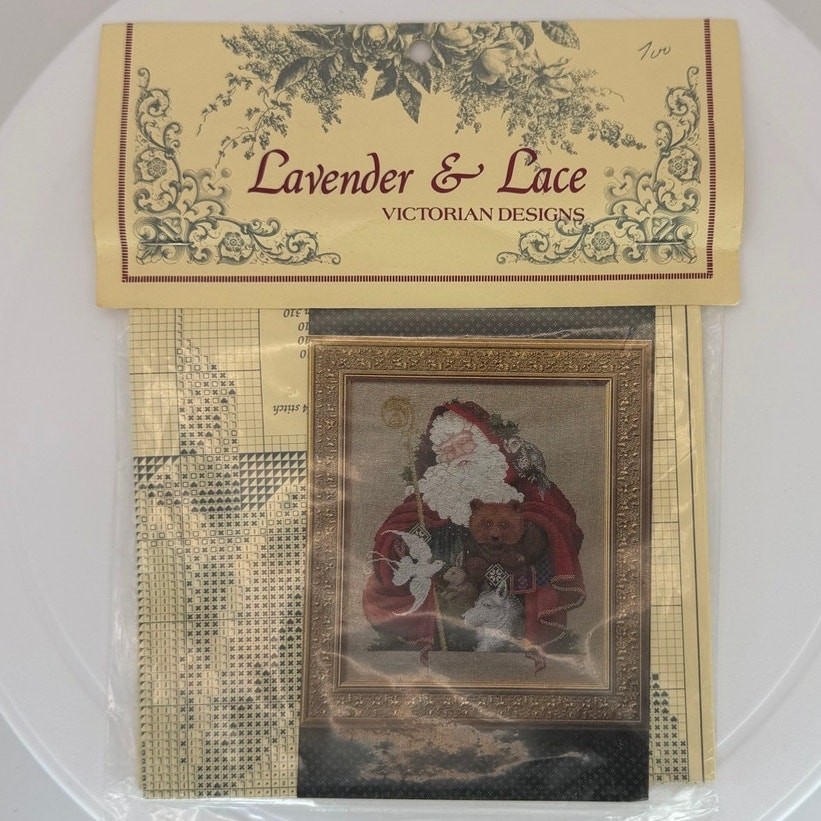 Lavender & Lace Santa of the Forest LL21 Cross Stitch Pattern Vintage Victorian