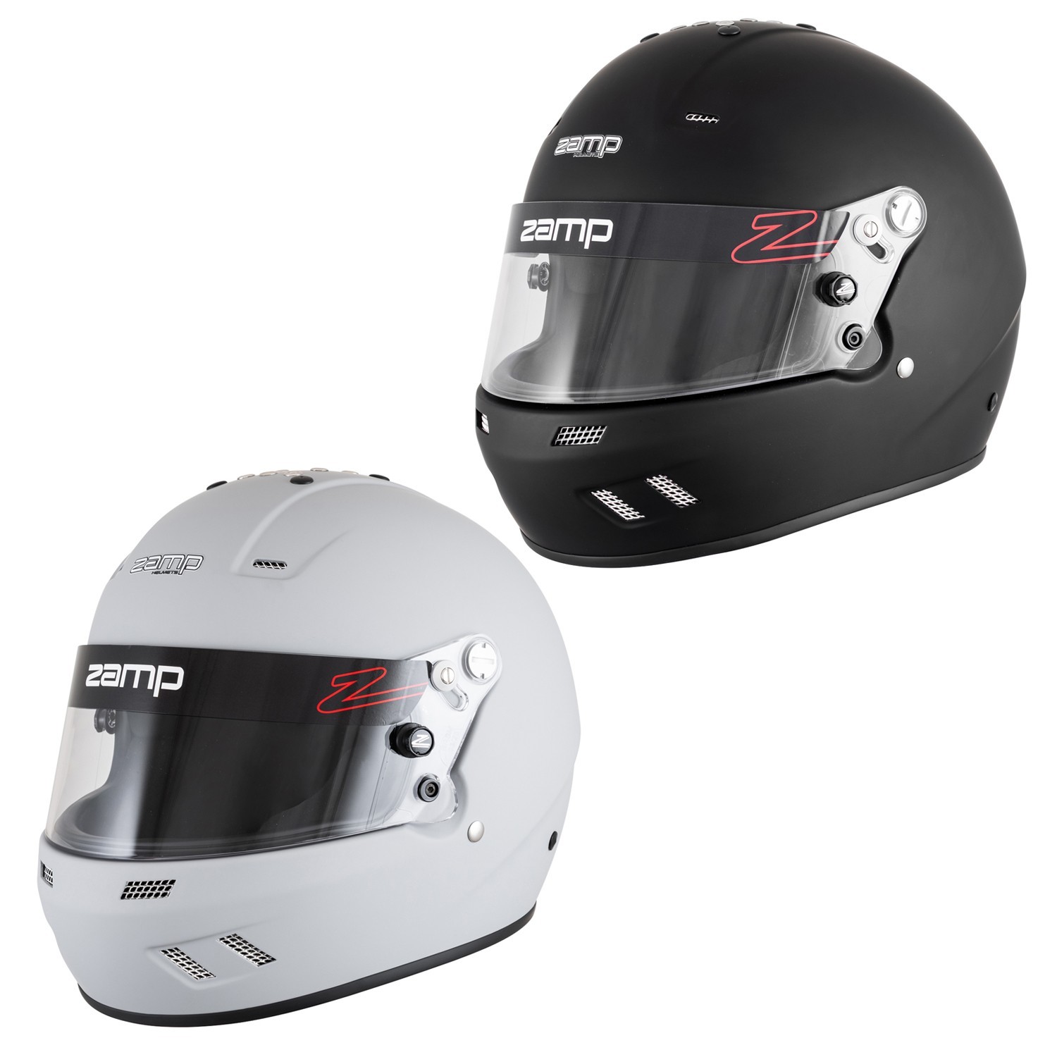 Zamp RZ 57V SA2025 Racing Helmet Grey or Matt Black - All Sizes
