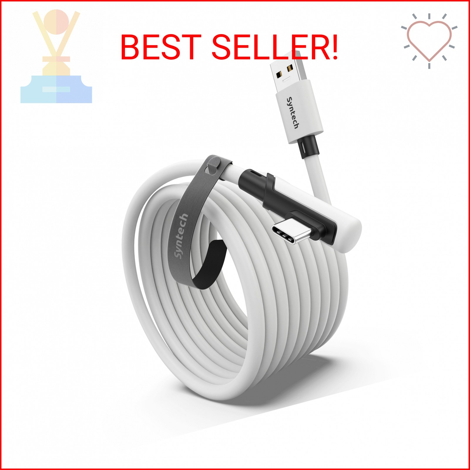 Syntech Link Cable 16FT for PCVR Compatible with Oculus/Quest 3/Meta Quest 3S, Q