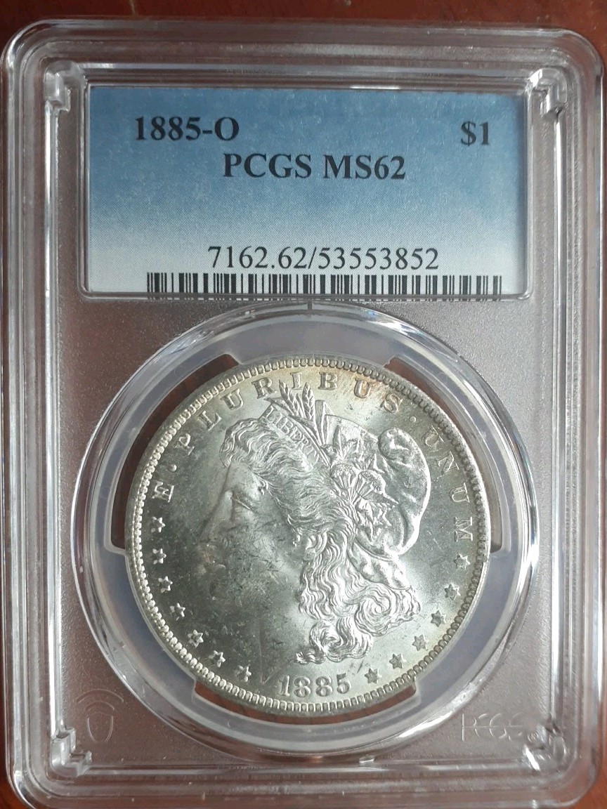 1885 O Morgan Silver Dollar PCGS MS-62