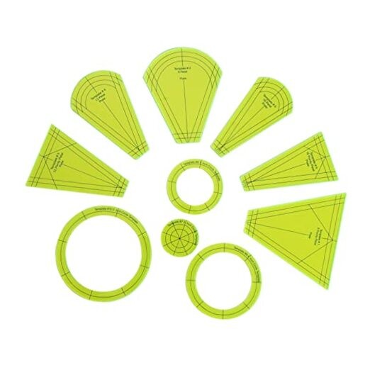 DYNWAVE 10Pcs/Set Regular Plate Template for Sewing Machine Domestic Templates