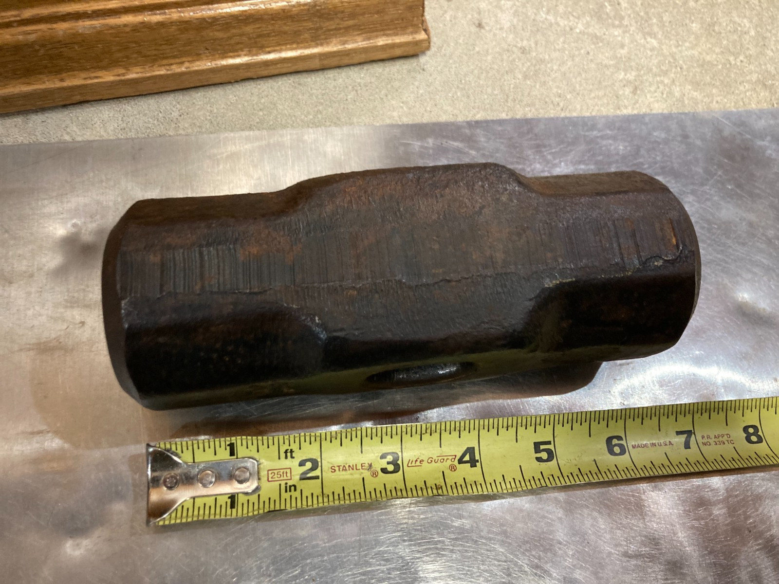 Vintage USM 8lb Sledge Hammer Head Octagonal Shape. Double stamped.