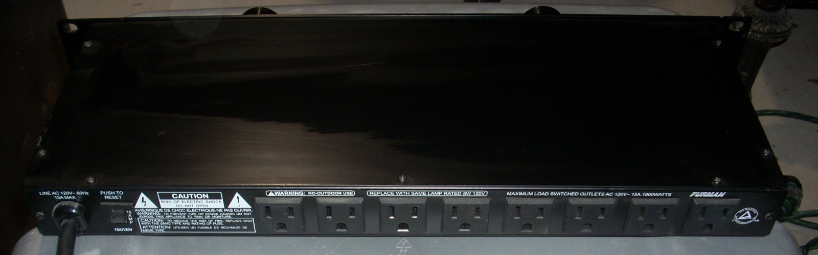 FURMAN RP-8L power conditioner rack ready - NOT TESTED...NO RETURNS -