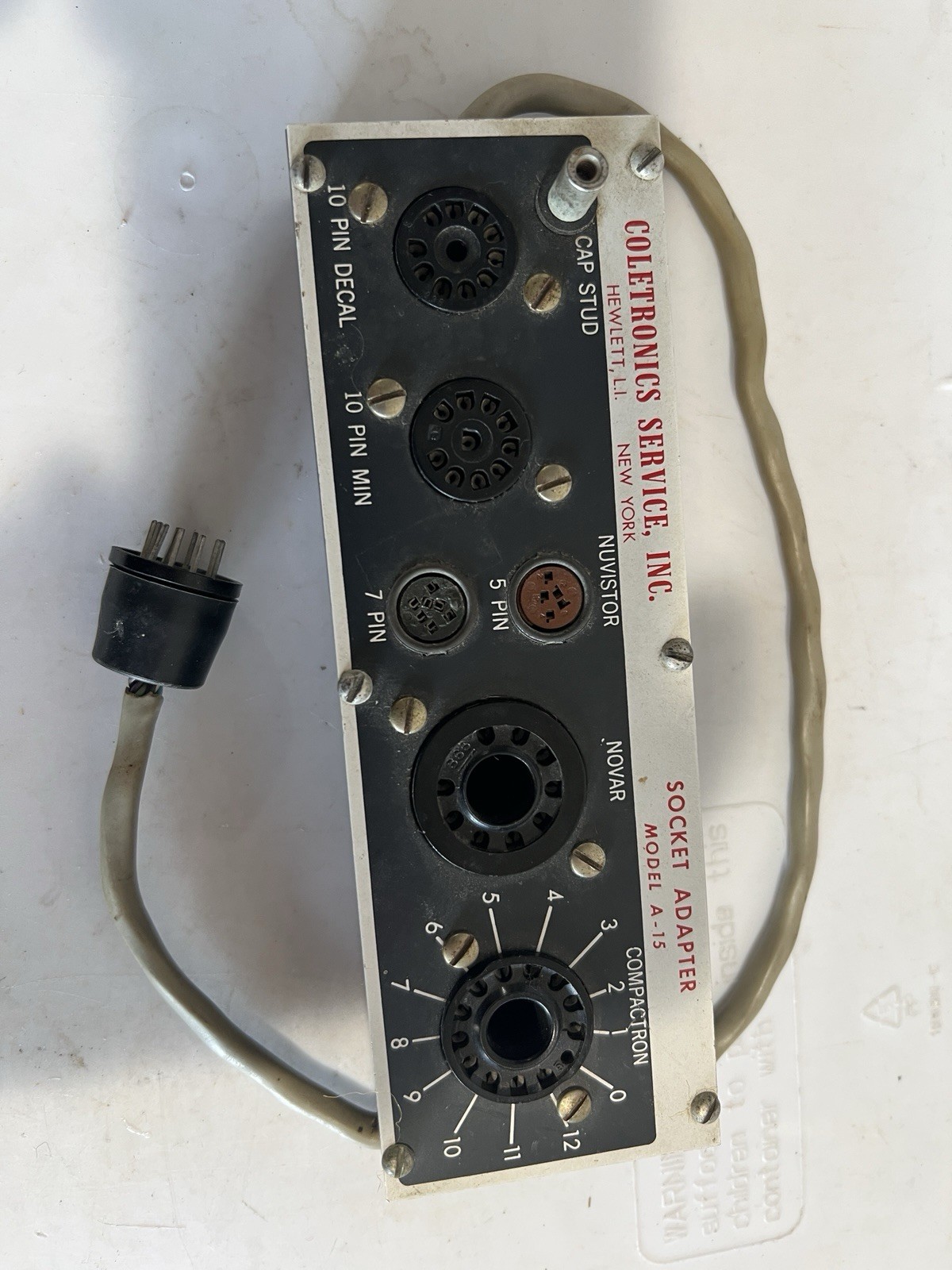 Coletronics Service Inc. Model A-15 Socket Adapter Untested