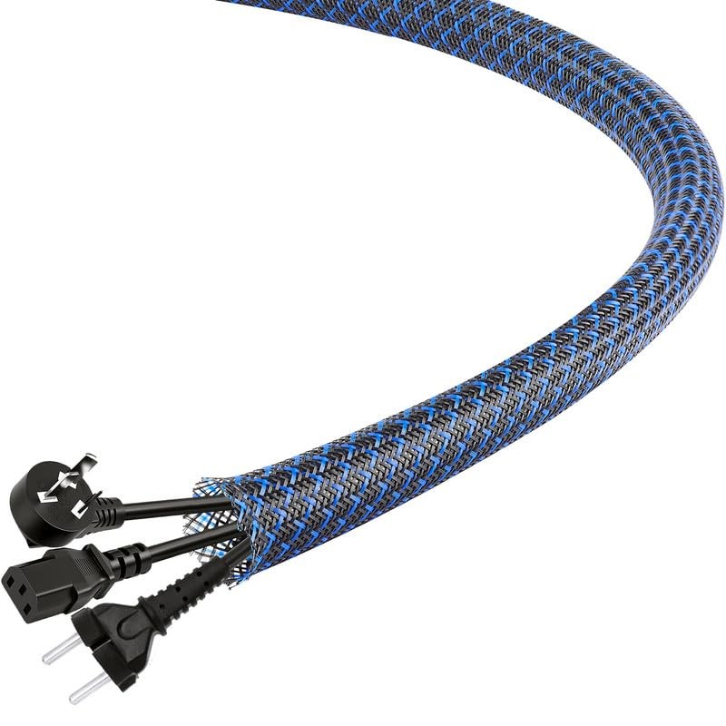 25Ft-3/8inch PET Expandable Braided Wire Sleeving,Wire Loom Cable Sleeve for ...