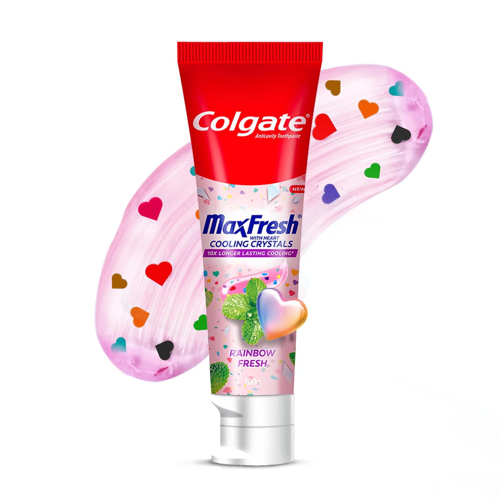 Colgate MaxFresh Rainbow Fresh Gel Toothpaste, with 3.5 Ounce (Pack of 1)
