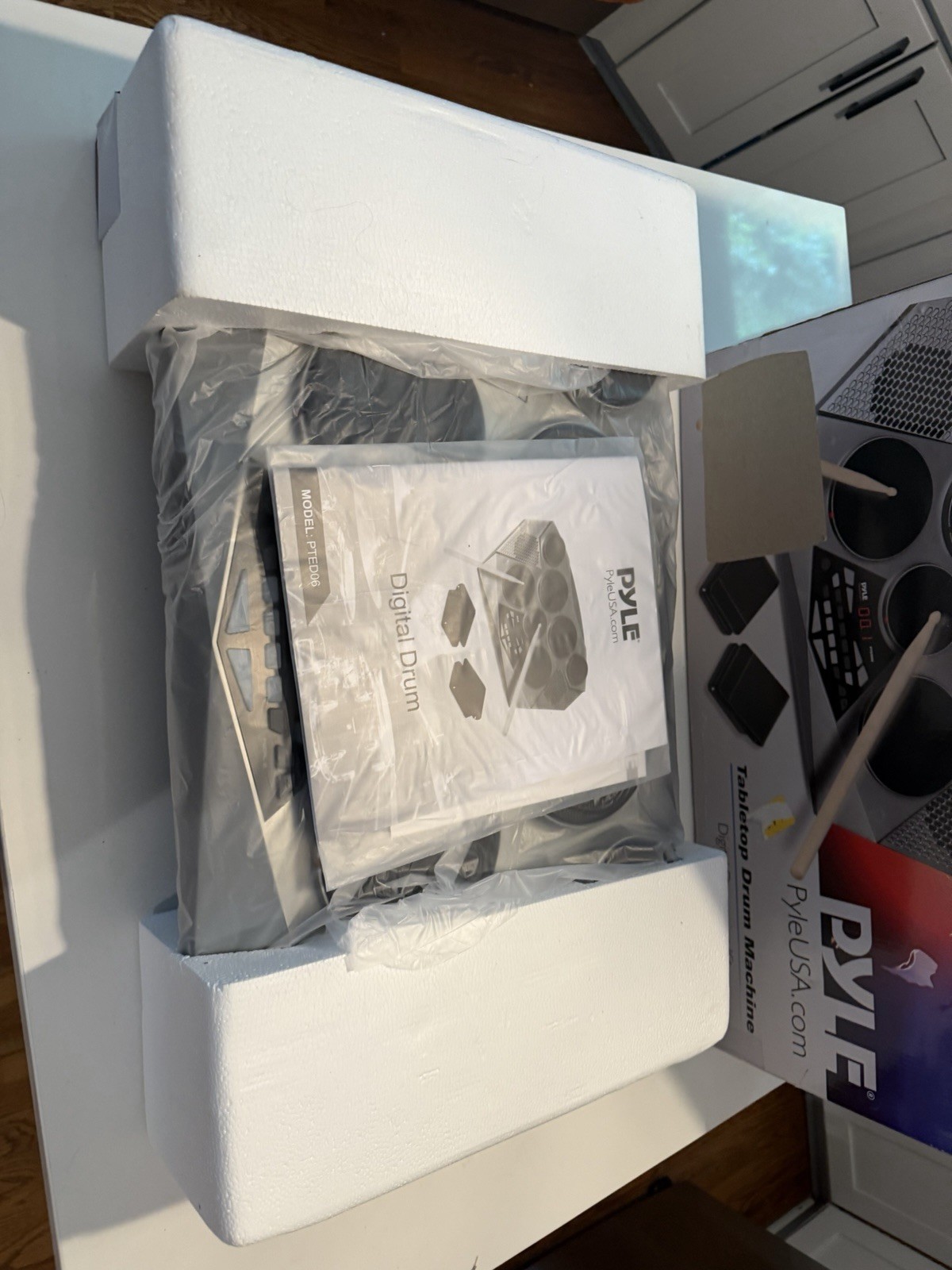 Pyle PTED06 Electronic Tabletop Drum Machine 7-Pad Digital Kit Open Box Unused