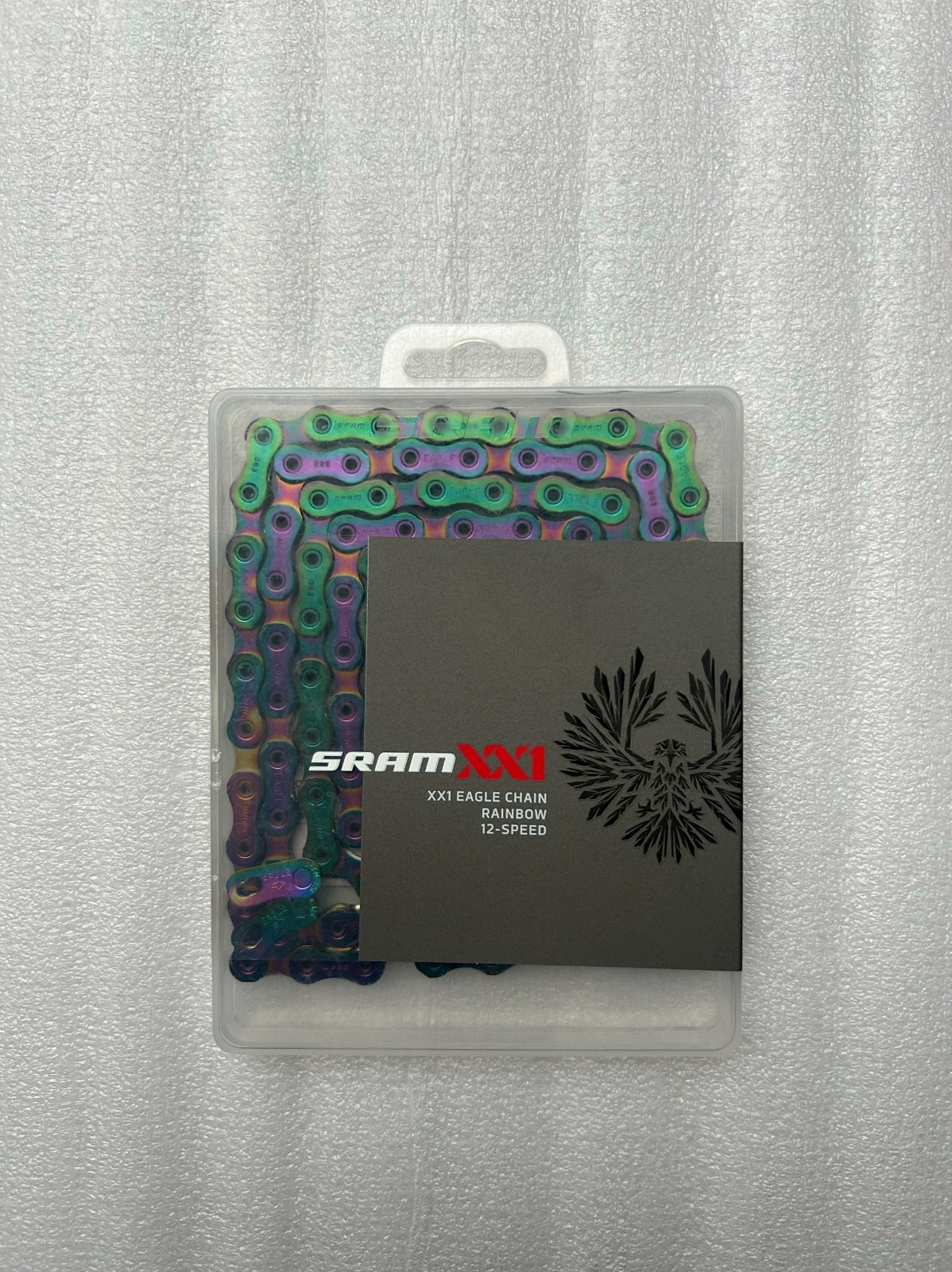 SRAM XX1 Eagle AXS 12-Speed 126-Link Nickel Rainbow Bike Chain CN-EAGL-XX1-A2