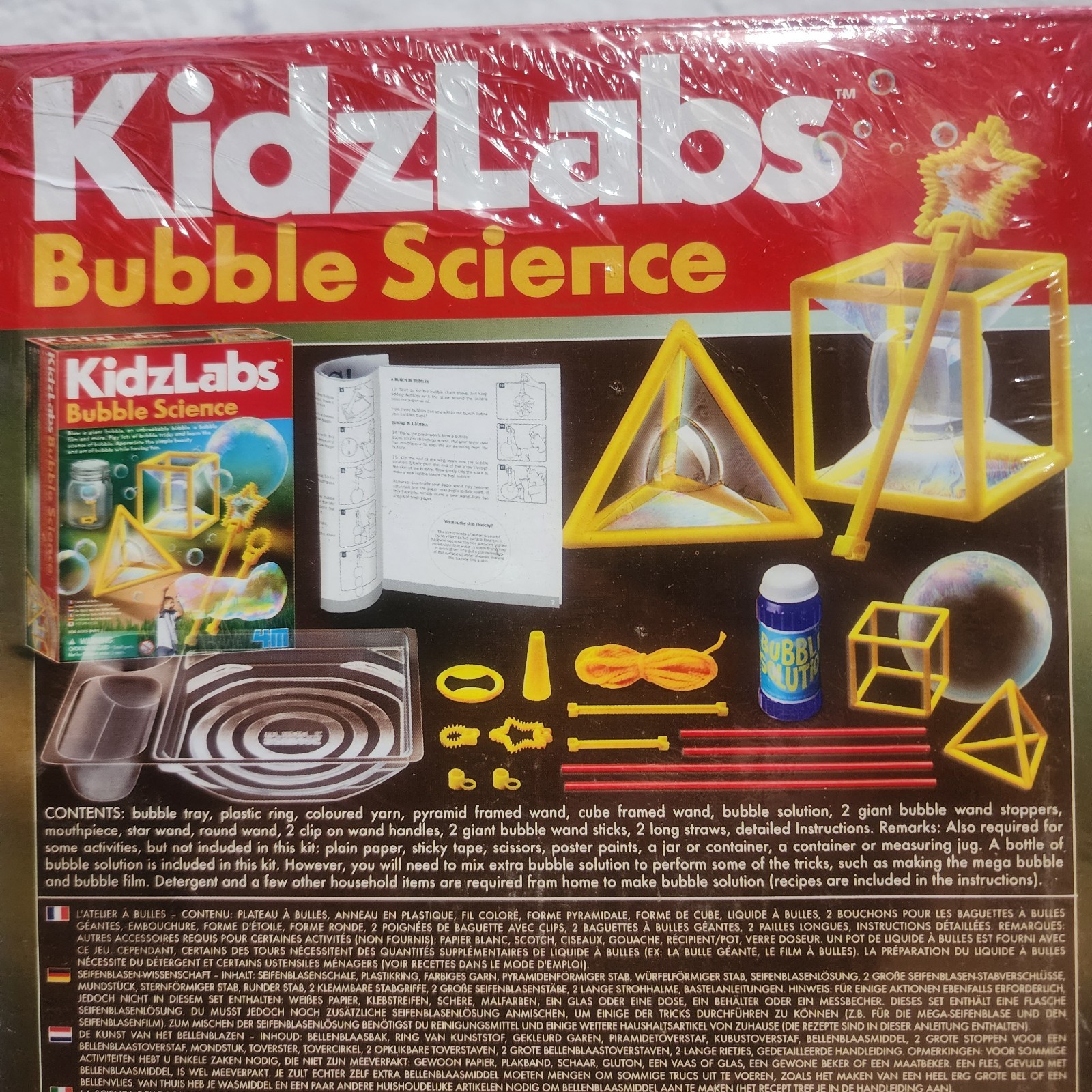 KidzLabs Bubble Science Kit Educational STEM Activities by 4M Sealed