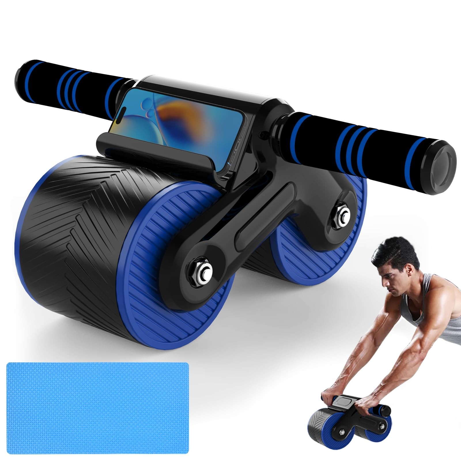 Auto Rebound Exercise Roller Wheels - Ab Roller Fitness Equipment for Core St...