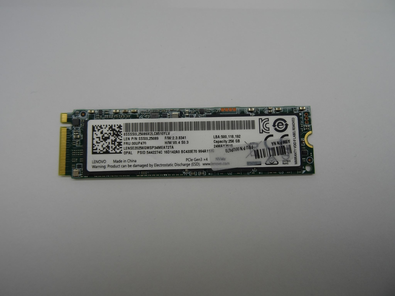 LENOVO 00UP470 256G M.2 2280 PCIE3X4 LNV OPAL