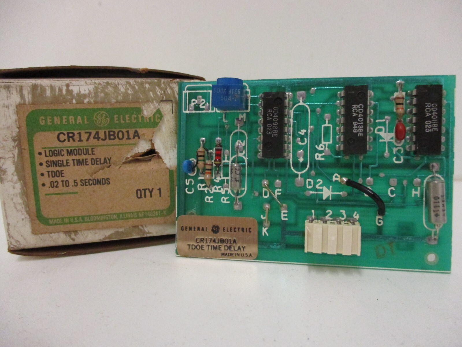 *NEW* GENERAL ELECTRIC CR174JBO1A LOGIC MODULE SINGLE TIME DELAY (TR)