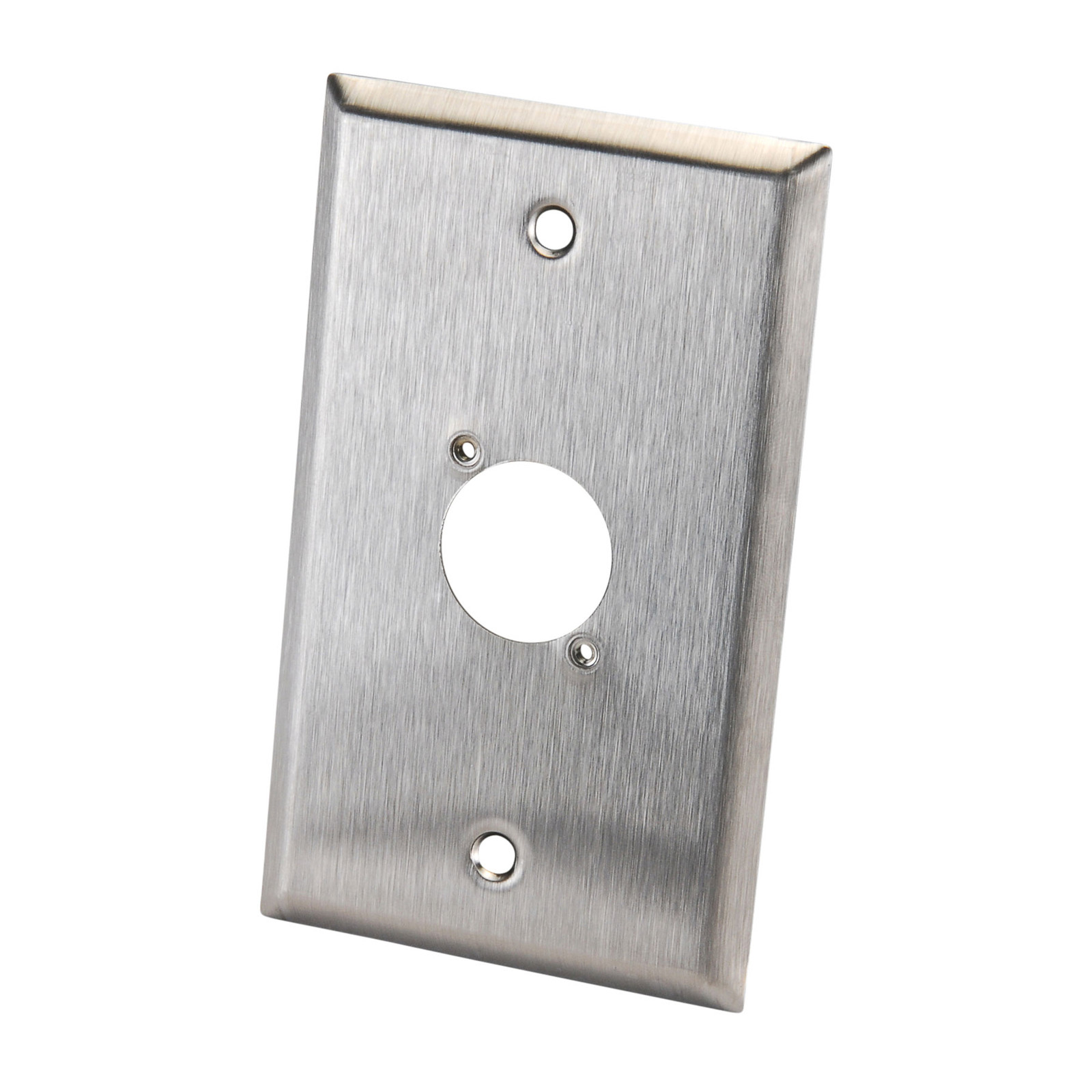 Switchcraft WP1S1P Single Gang Wall Plate 1 x EH Hole Stainl