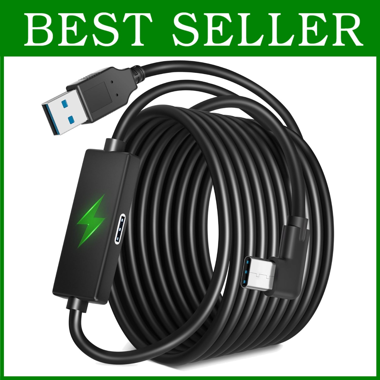 Quest 3S/3 Link Cable - Separate Charging Port, Fast Data