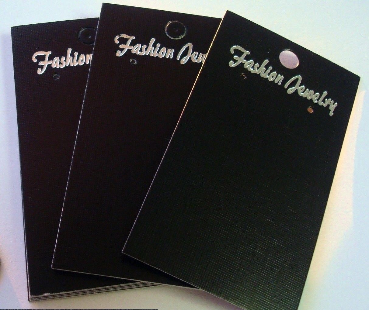 25 Black cardboard earring display cards pierced earrings peg hook hole JD025