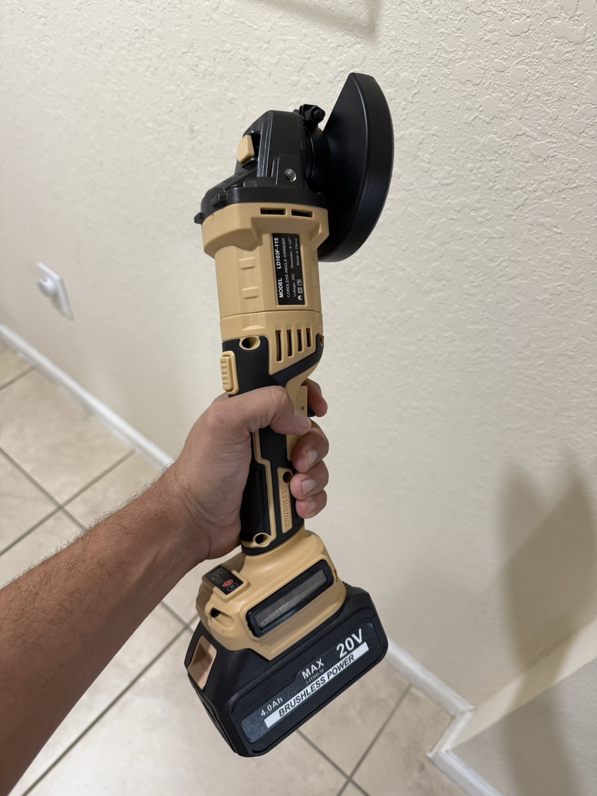 Shieldpro Cordless Angle Grinder 4-1/2 inch,3 Variable Speeds
