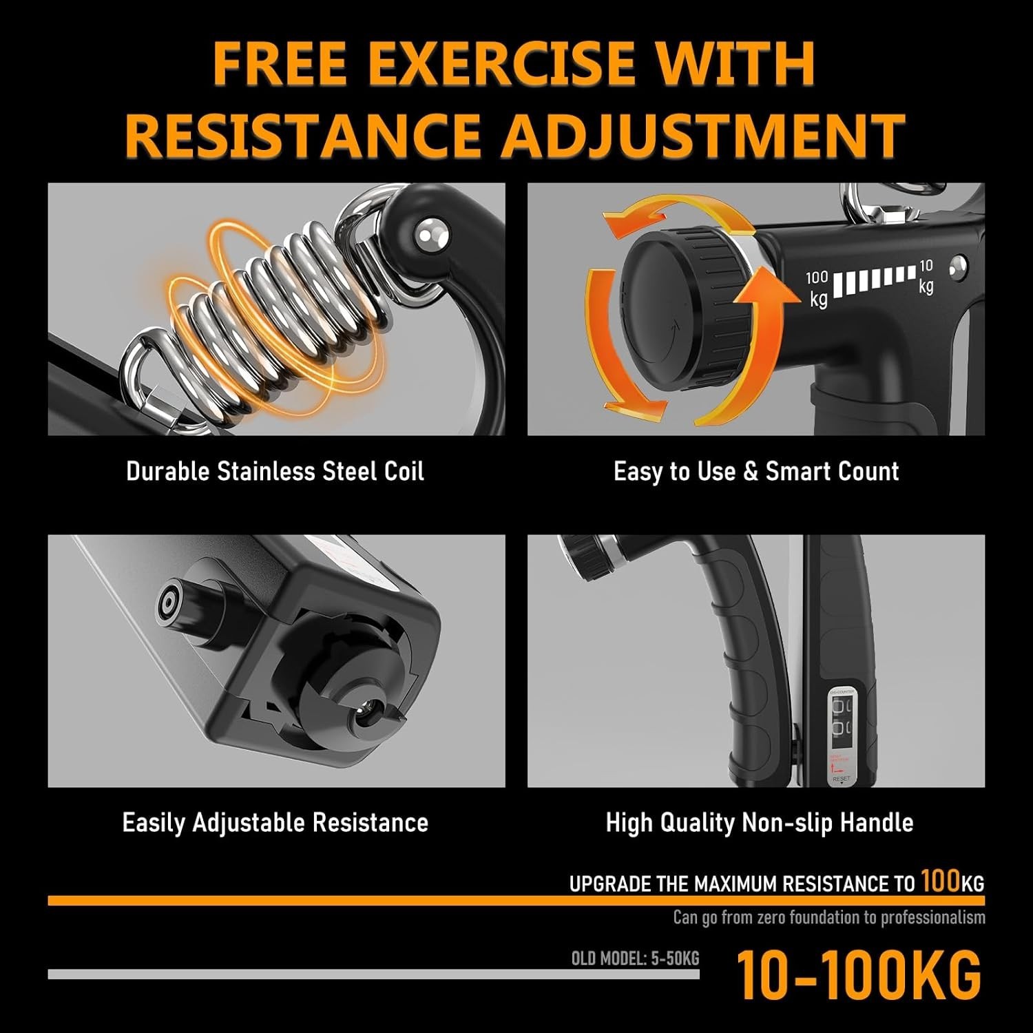 5-in-1 Adjustable Grip Strength Trainer Kit: Hand & Forearm Muscle Strengthener