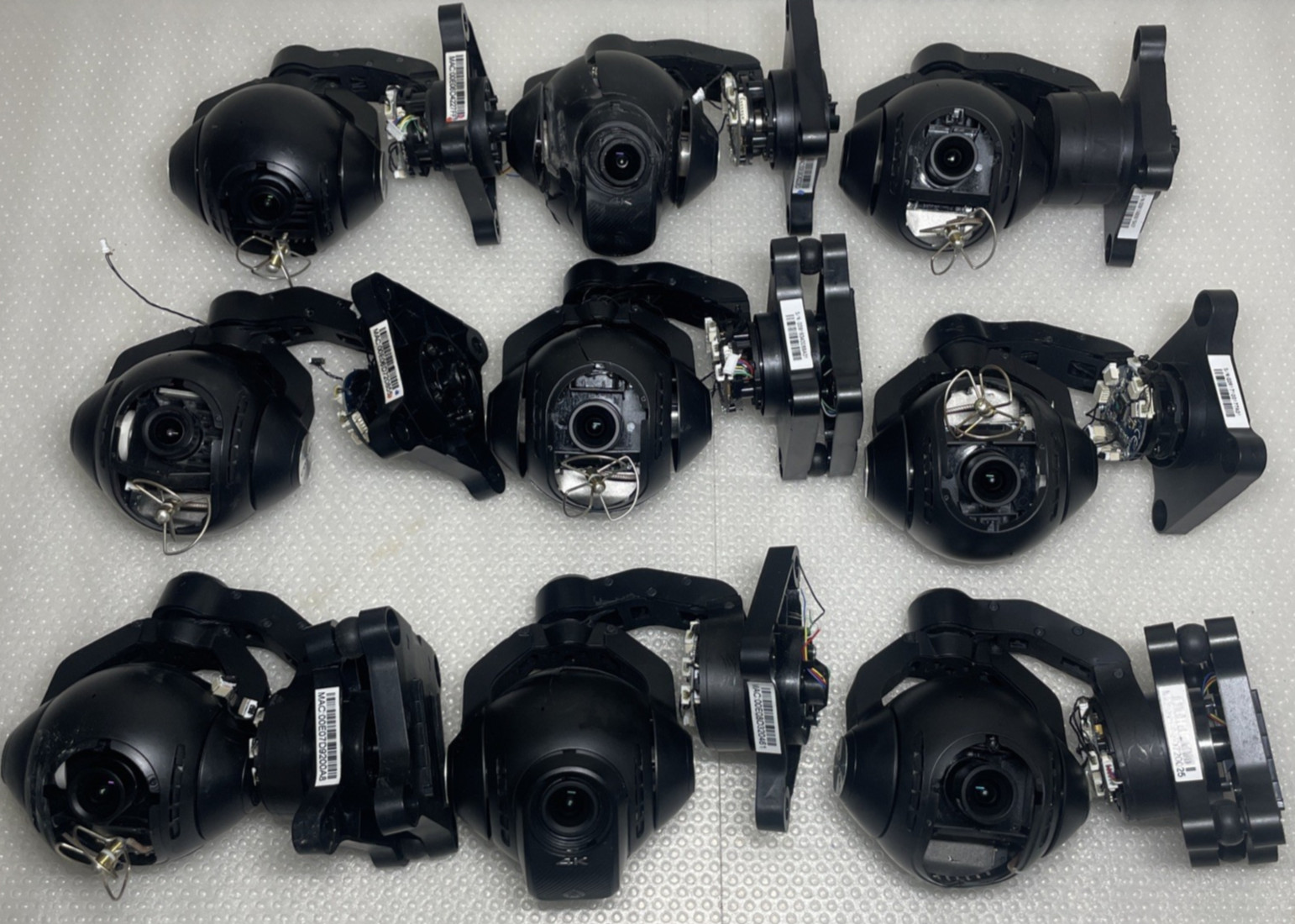 Lot of 9 Yuneec CGO3+ 4K 3-Axis Gimbal Camera for Typhoon H/H-Pro ***FOR PARTS