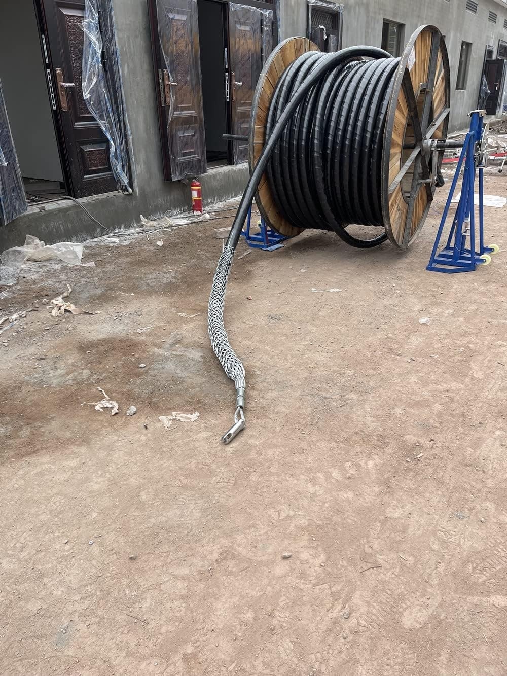 Wire Cable Mesh Pulling Grip Double Head Heavy Cable 2537mm 0.981.45 Inch