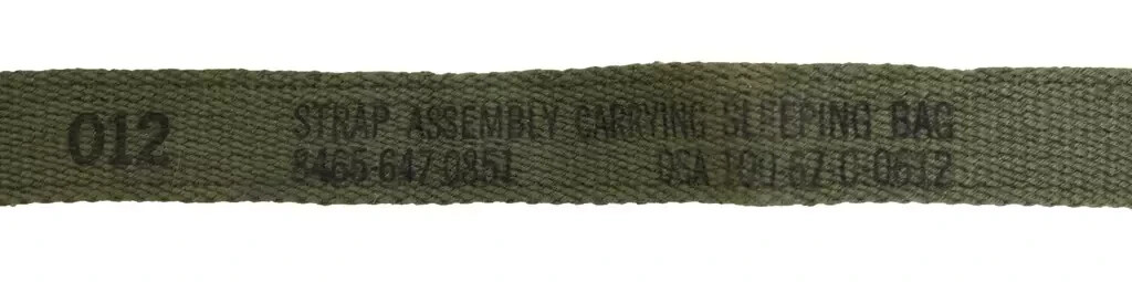 GI Carrying Spaghetti Strap Sleeping Bag Assembly Carrying Strap New Old Stock