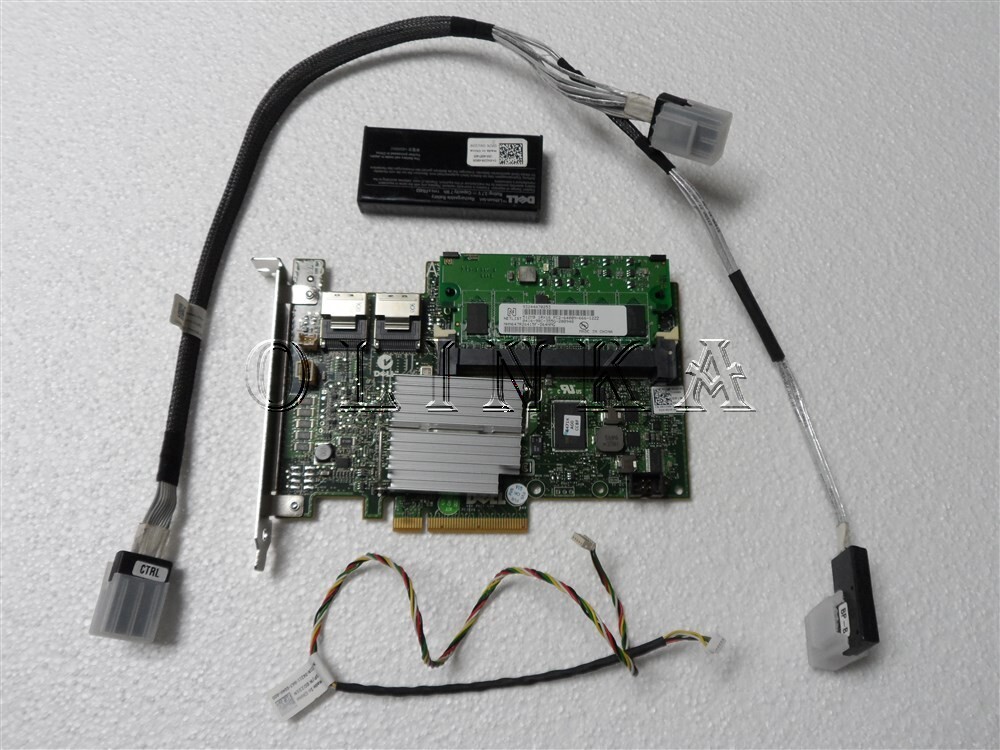 DELL POWEREDGE R310 SERVER PERC H700 PCI SAS SATA RAID KIT WITH BATTERY & CABLES