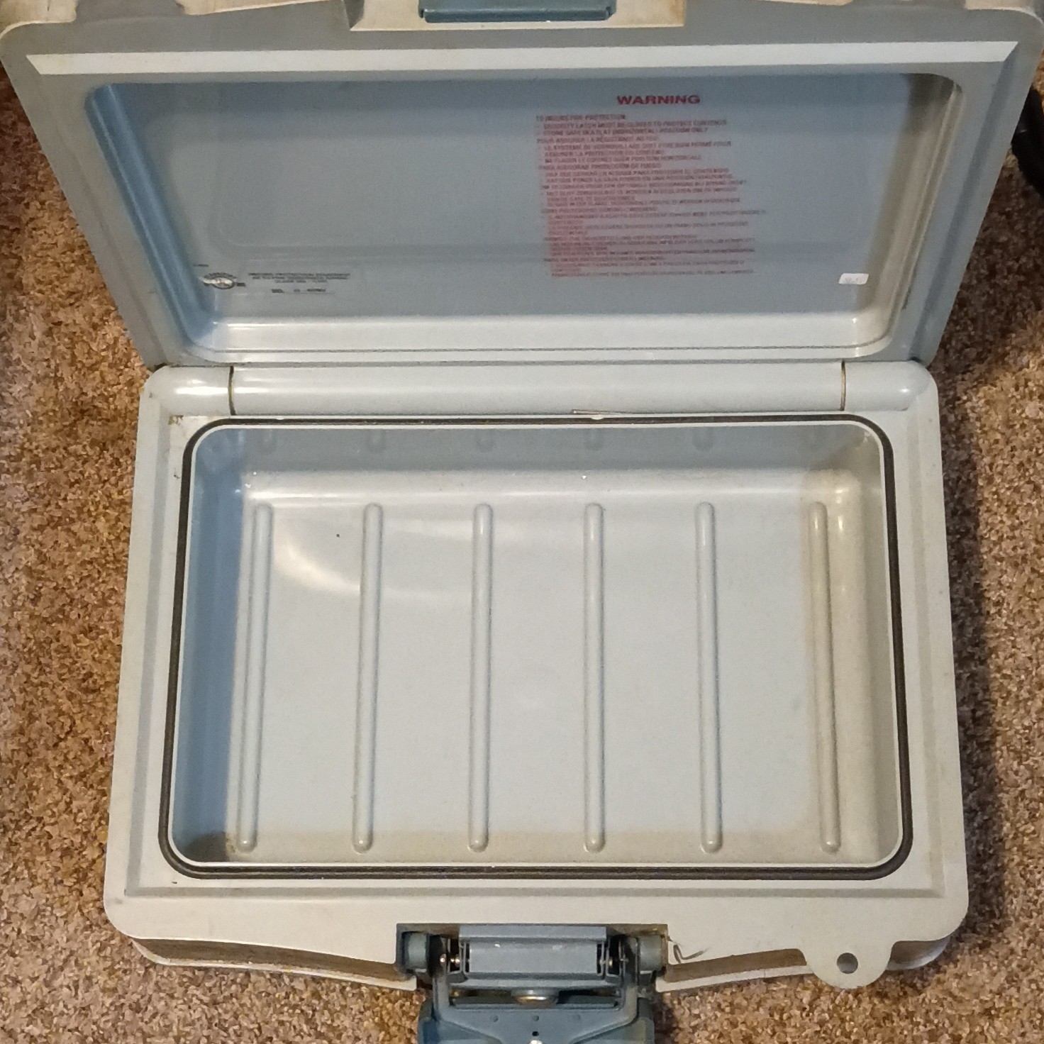Brinks Home Security Small Gray Fire/Water Resistant Safe 30 Min