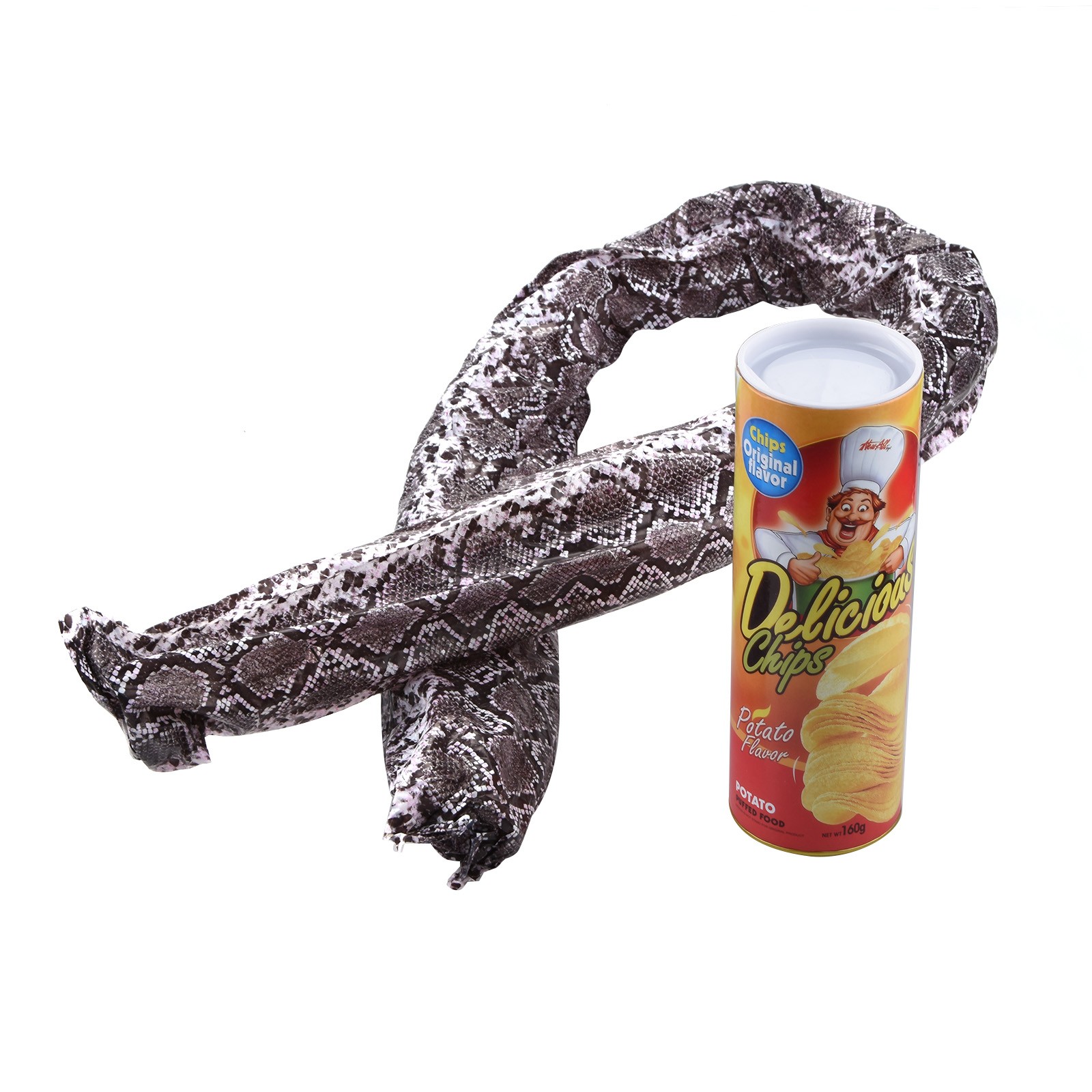Hallowen Magic Snack Chips Can Flexible Spring Snake Trick Joke Gag Toy Kids F
