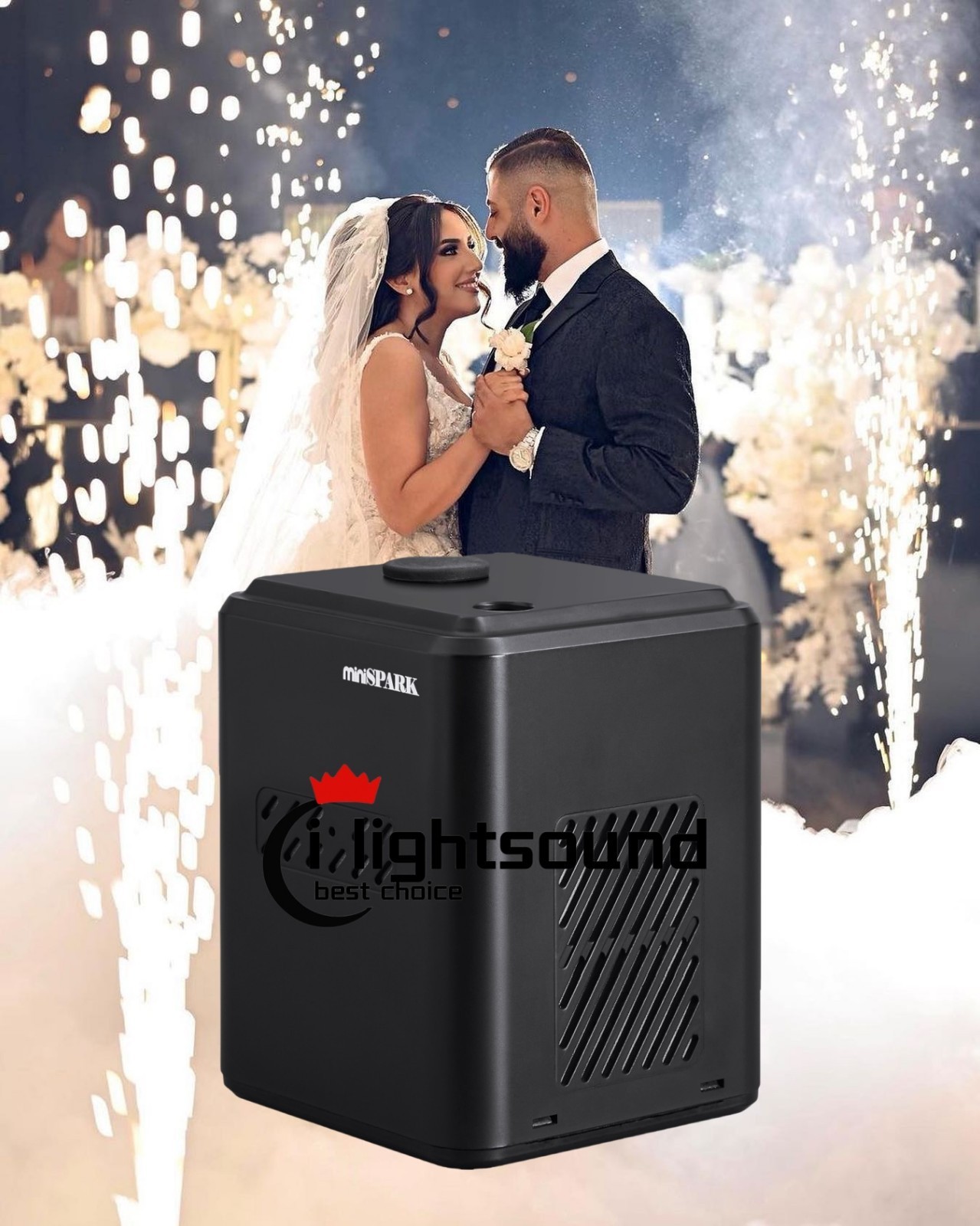 350W Remote Spray Mini Cold Spark Machine Dj Event Fireworks Sparkler 3m